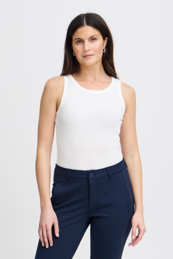 CAMISOLE RIB COL ROND AJUSTÉE - 20612012 - Fransa