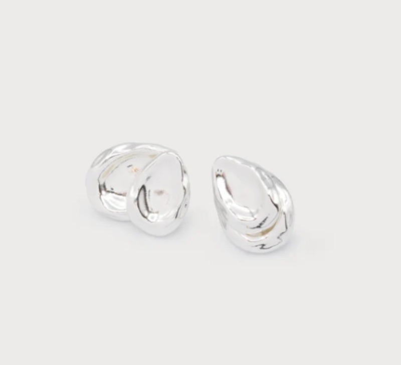 Boucle d'oreille double martellée - 2725 - Caracol