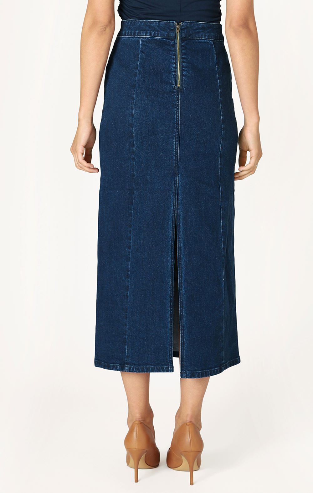 Jupe jeans maxi