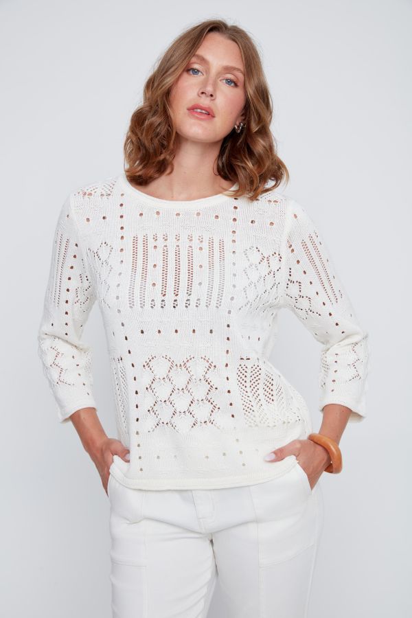 Chandail tricot ajouré - 2619045 - C.Y.C. Coco Y. Club Inc