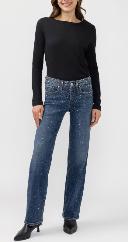 Jeans suki coupe droite décontractée brillants - L93470CVS392 - Silver Jeans