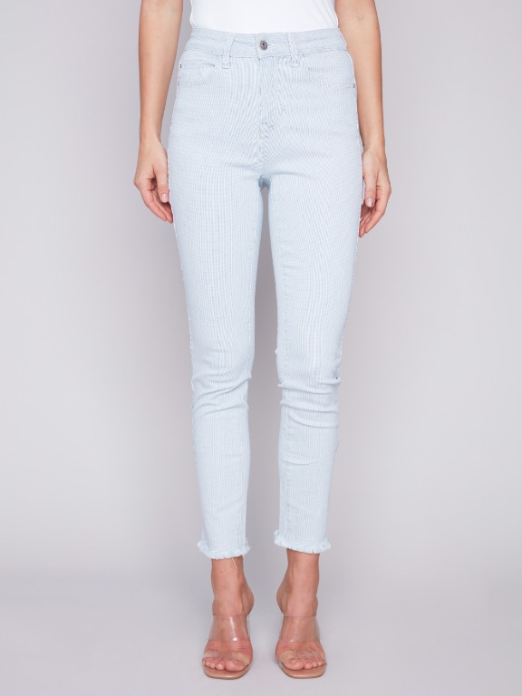 Jeans jambe ajustée rayé - 5139-892B - Charlie B