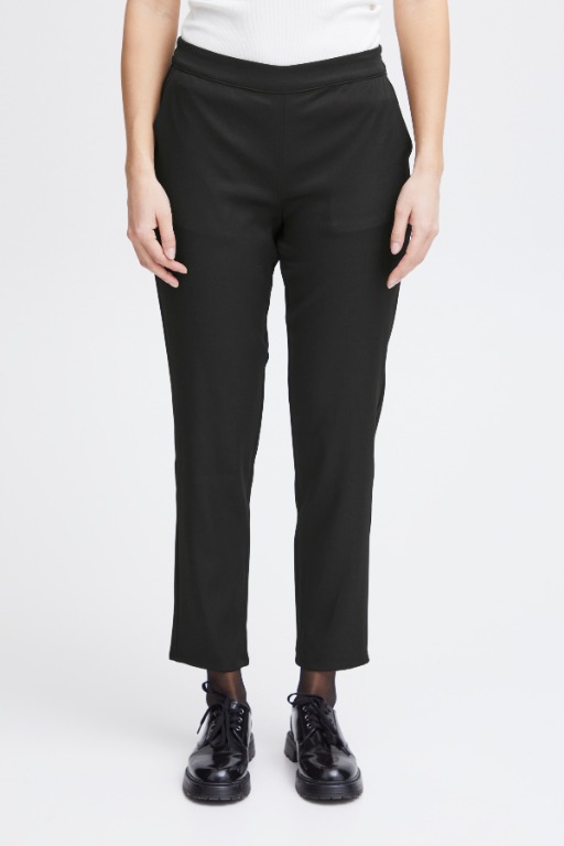 Pantalon taille élastique jambe droite