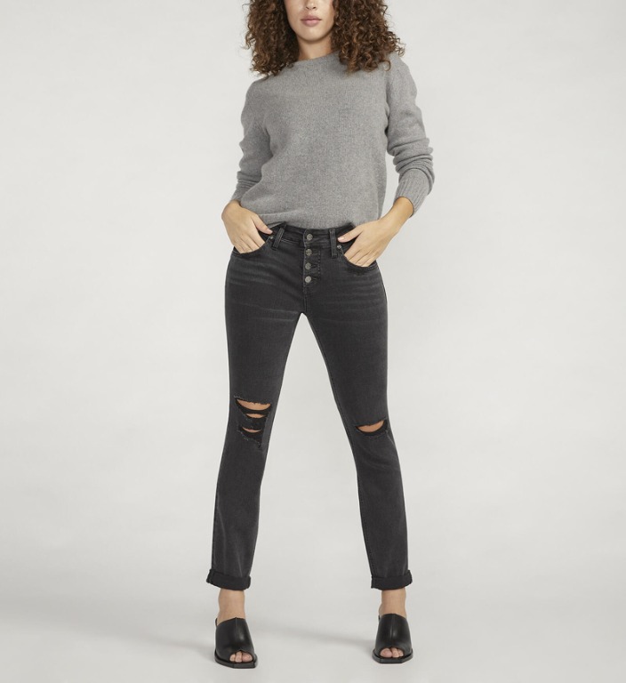 Jeans boyfriend troué - L27161ABS538 - Silver Jeans