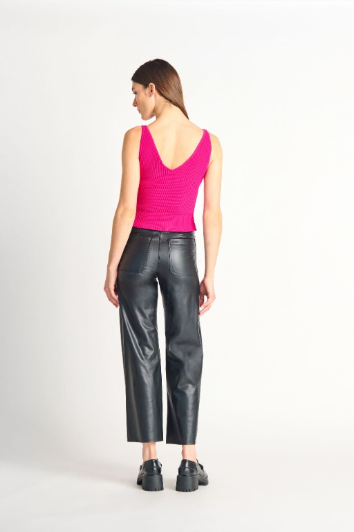 Pantalon simili-cuir chic poches avant - 2222227 D - Dex