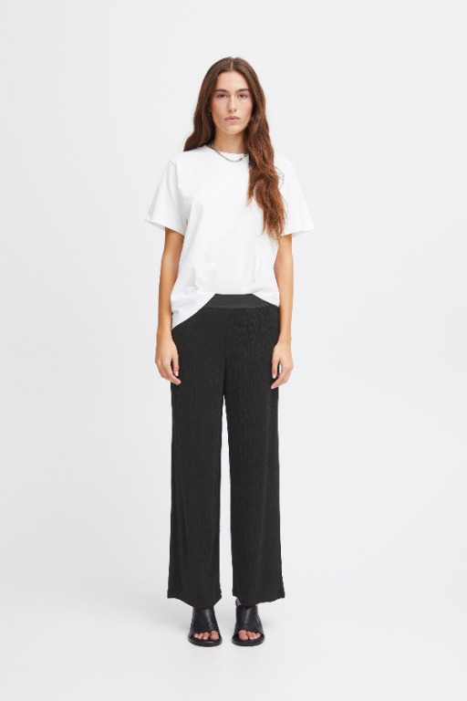 Pantalon chic jambe droite taille élastique