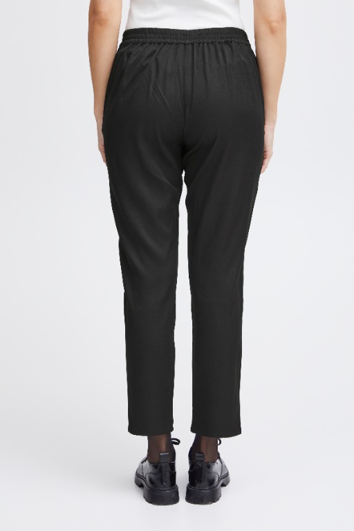 Pantalon taille élastique jambe droite