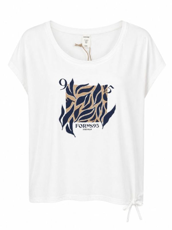 T-shirt noué au bas - mospaw06887 - Mosaïc