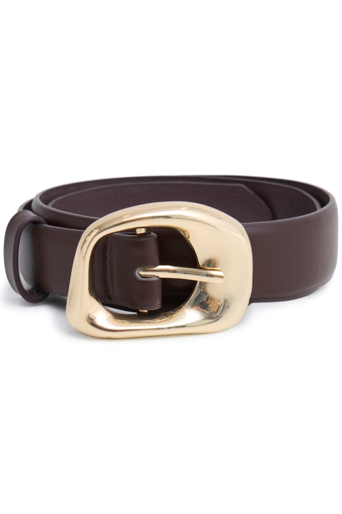 Ceinture boucle asymétrique dorée - 20126517 - Ichi
