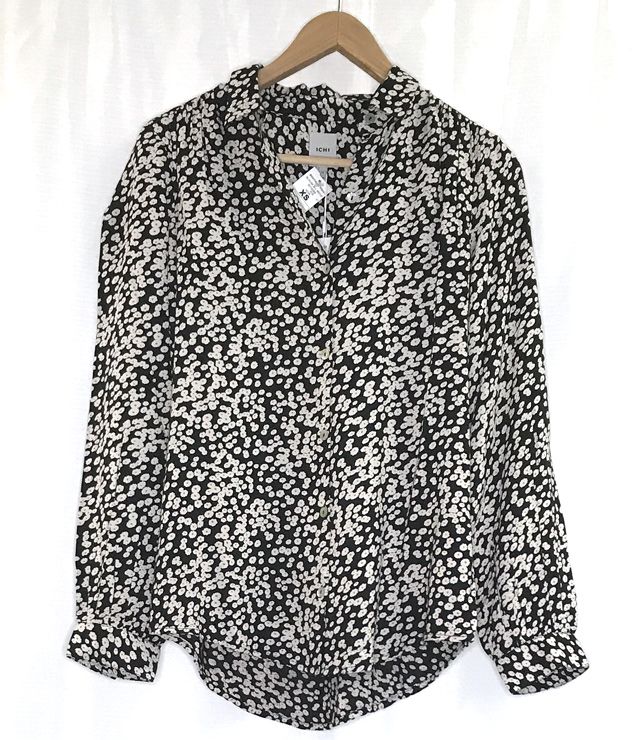 BLOUSE M.L. MOTIF BOUTONS COL CLASSIQUE - 20110365 - Ichi