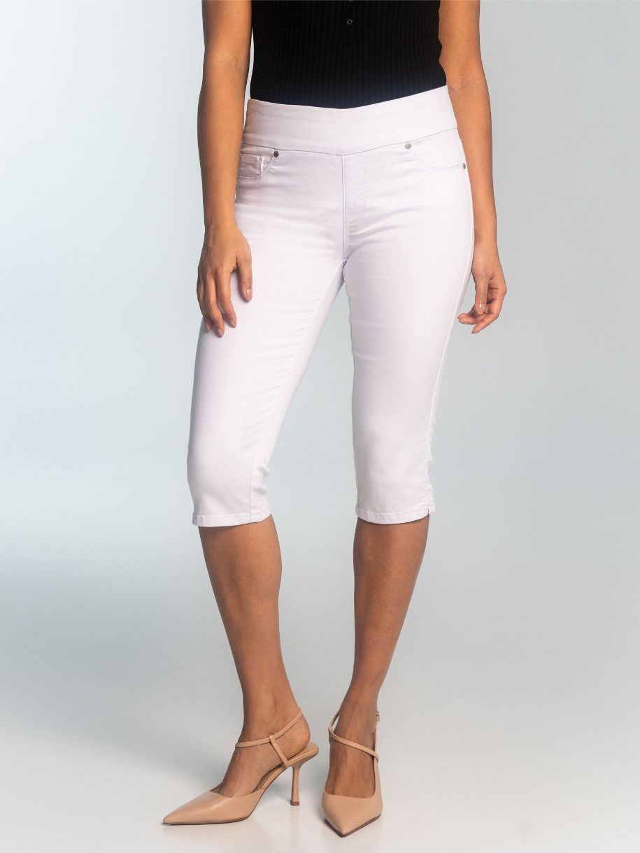 JEANS CAPRI COULEUR TRICOTTINE LIETTE