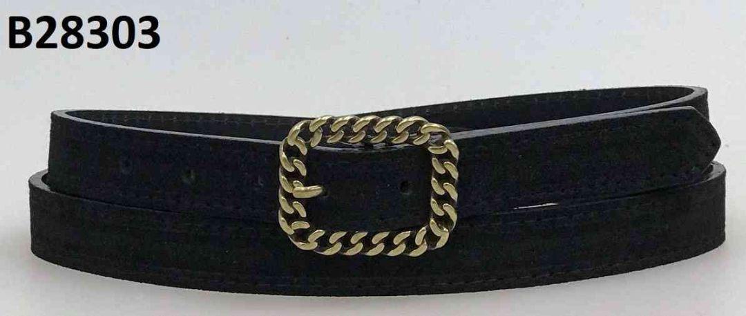 CEINTURE SUÈDE BOUCLE CARRÉE OR PETITE - B28303 - Landes Canada Inc