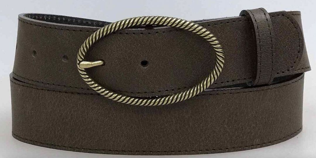 CEINTURE SIMILI CUIR ANNEAU OR OVALE - B28354 - Landes Canada Inc