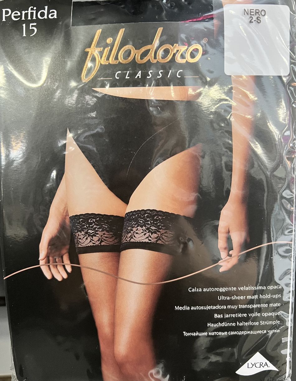 COLLANT/BAS NYLON JARRETIÈRE SILICONE - PERFIDA 15 - Filodoro