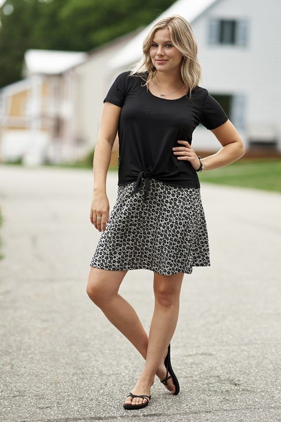 T-shirt noeud bas uni
